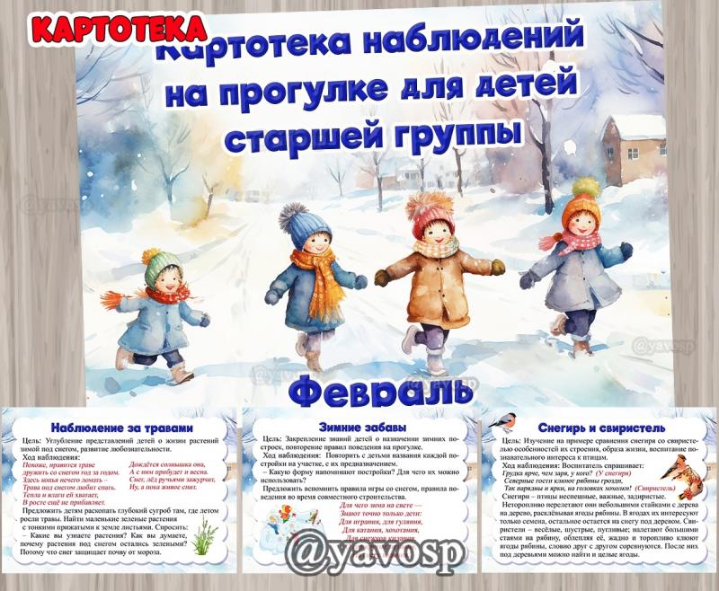 Картотека наблюдений в февраля ()