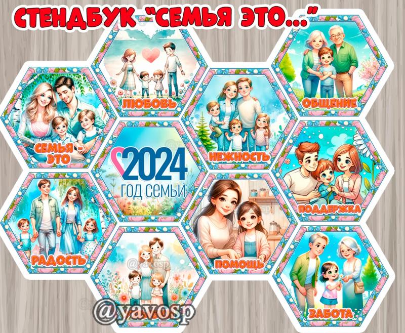 Стендбук "Семья", детский сад, оформление