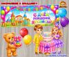 Оформление «С днем рождения, детский сад!»  (детский сад, День Рождения, оформление, День рождения ёлочки, оформление окна)